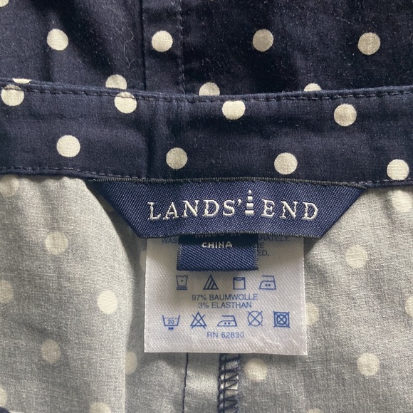 LANDS' END A-Line Polka Dot Knee Length Skirt - Picture 7 of 8